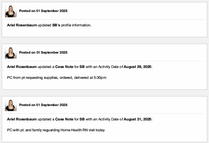 Agensy Dashboard - Case Notes